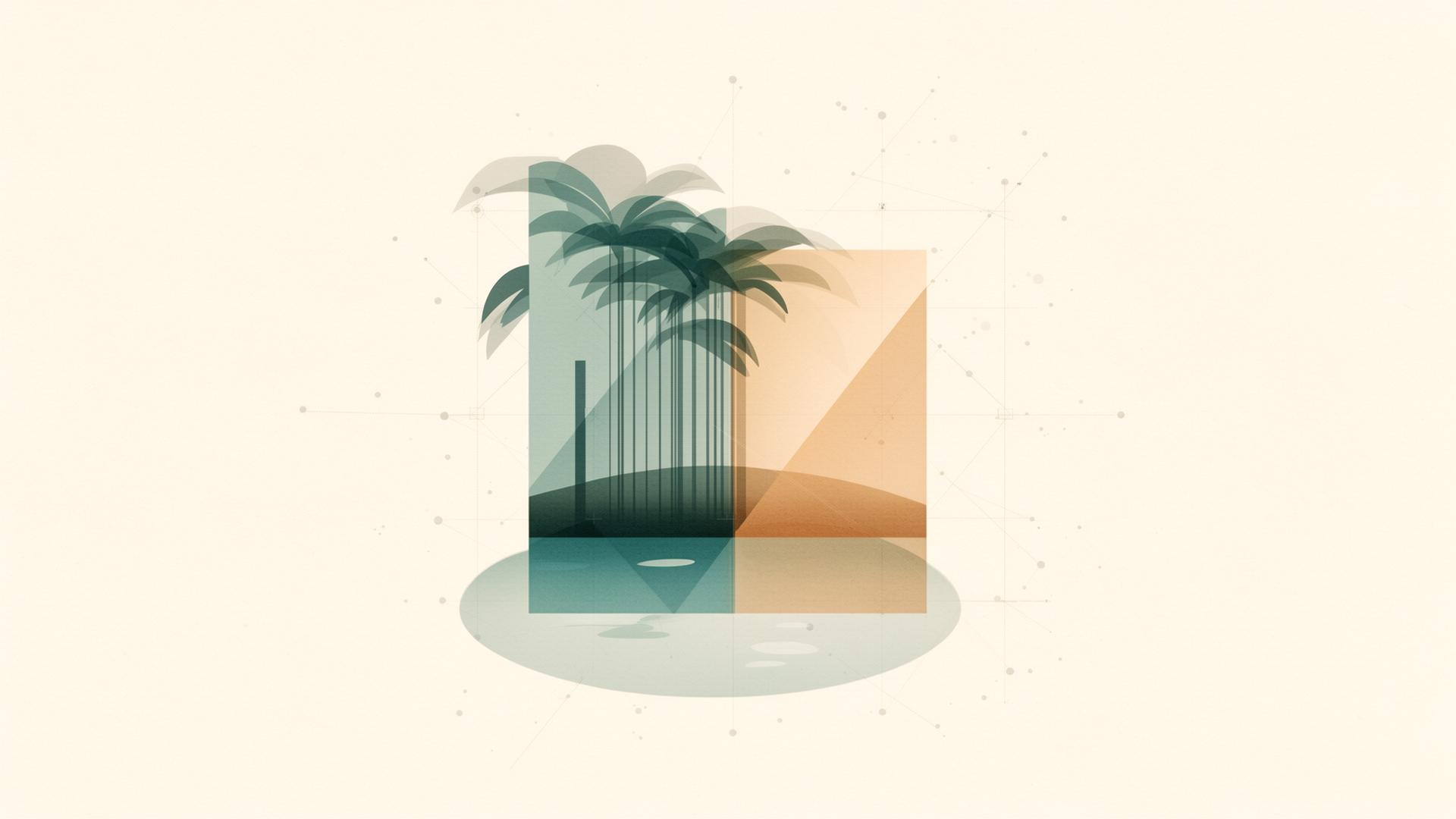 An abstract digital oasis representing a registry of tools for AI agents